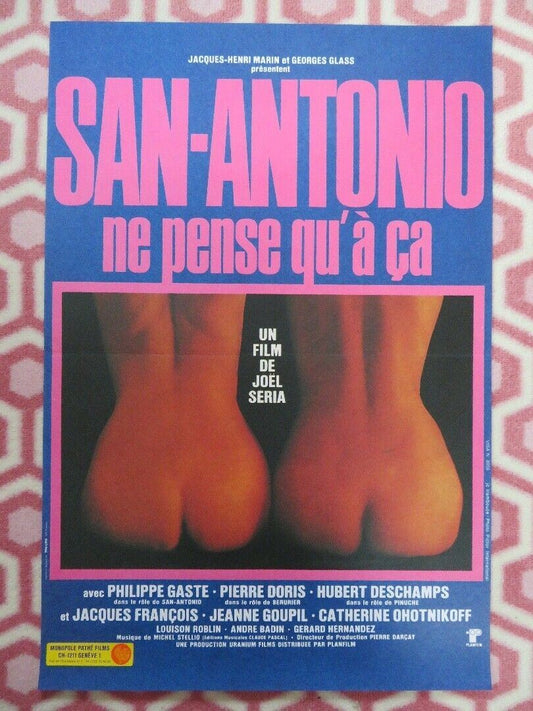 SAN-ANTONIO NE PENSE QU A CA BELGIUM (23"x 15.5") POSTER PHILIPPE GASTE 1981