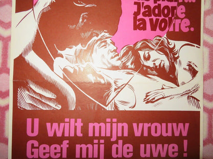 MA FEMME VOUS PLAIT!.. J'ADORE LA VORRE BELGIUM (24"x 14.5") POSTER MICHEL DAVID