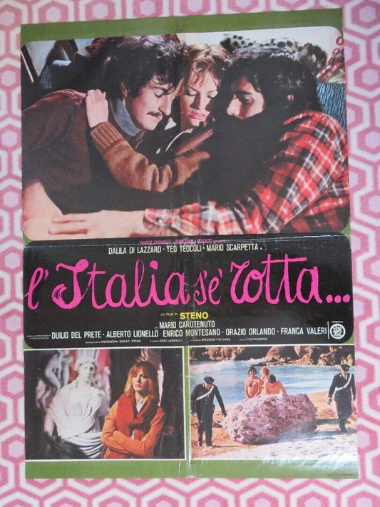 L'ITALIA S'E ROTTA../ Italy is Broken -B  ITALIAN FOGLIO POSTER TEO TECOLI 1976