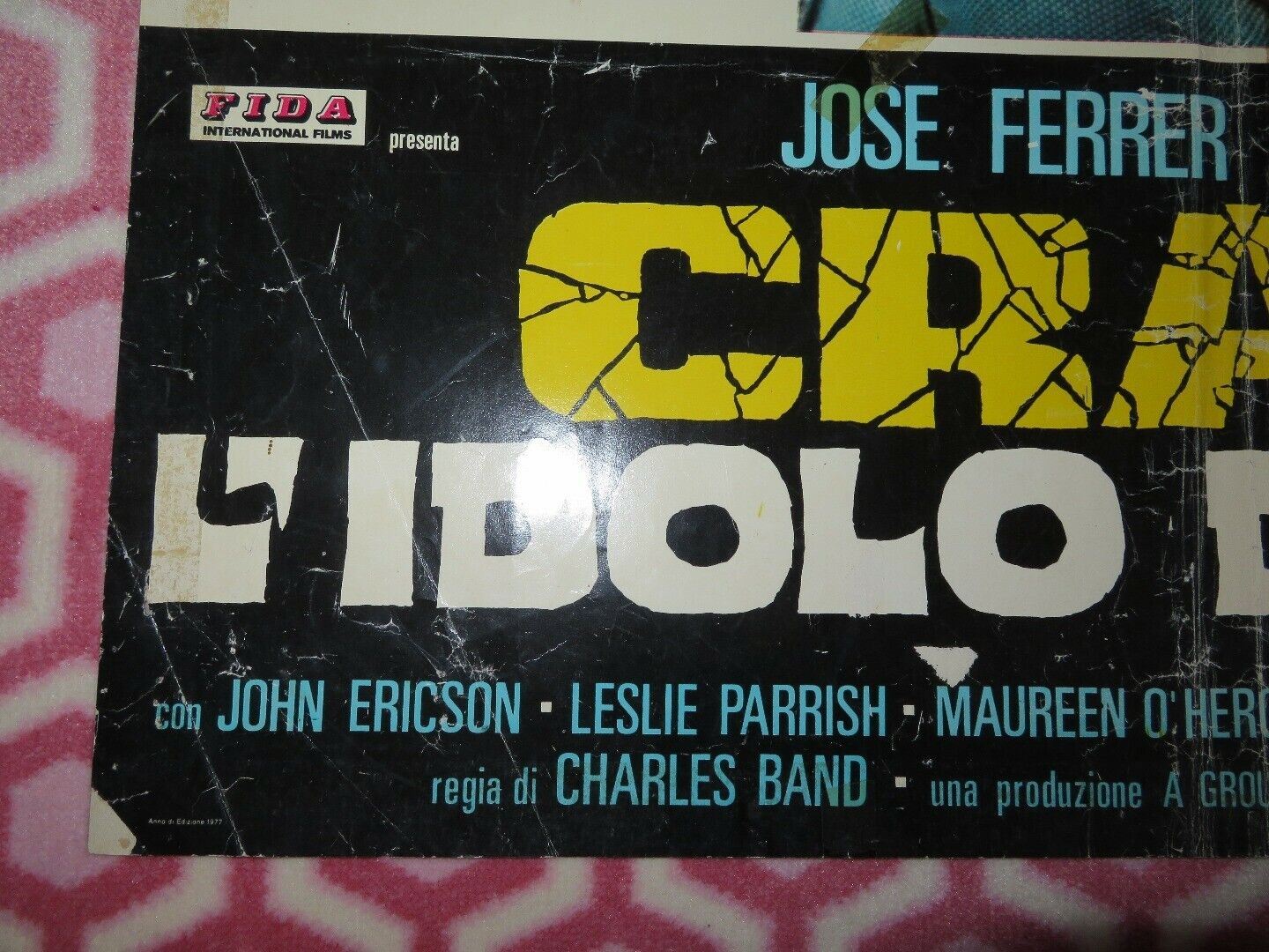 CRASH ITALIAN FOGLIO POSTER JOSE FERRER SUE LYON 1976