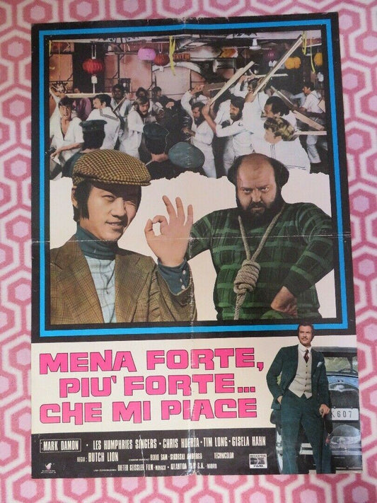 MENA FORTE, PUI' FORTE.. HE MI PIACE ITALIAN FOGLIO POSTER MARK DAMON 1974