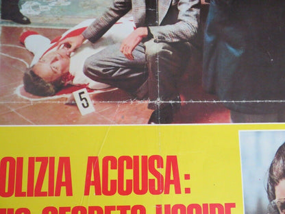 LA POLIZIA ACCUSA: IL SERVIZIO SEGETO UCCIDE ITALIAN FOGLIO POSTER 1975