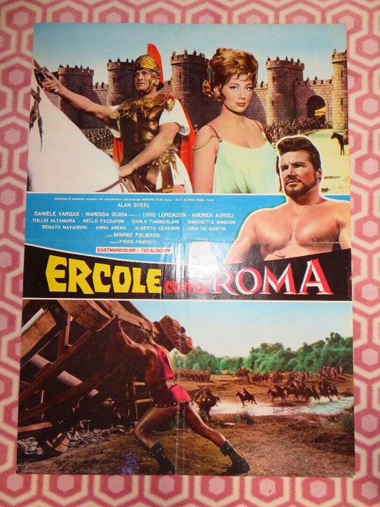 ERCOLE CONTRO ROMA Hercules Against Rome ITALIAN FOGLIO POSTER SERGIO CIANI 1964