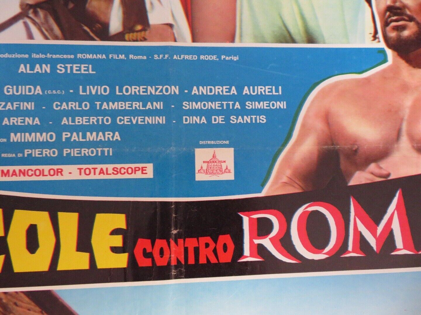 ERCOLE CONTRO ROMA Hercules Against Rome ITALIAN FOGLIO POSTER SERGIO CIANI 1964