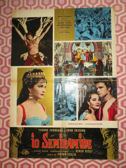 IO SEMIRAMIDE / Slave Queen of Babylon ITALIAN FOGLIO POSTER YVONNE FURNEUX 1963