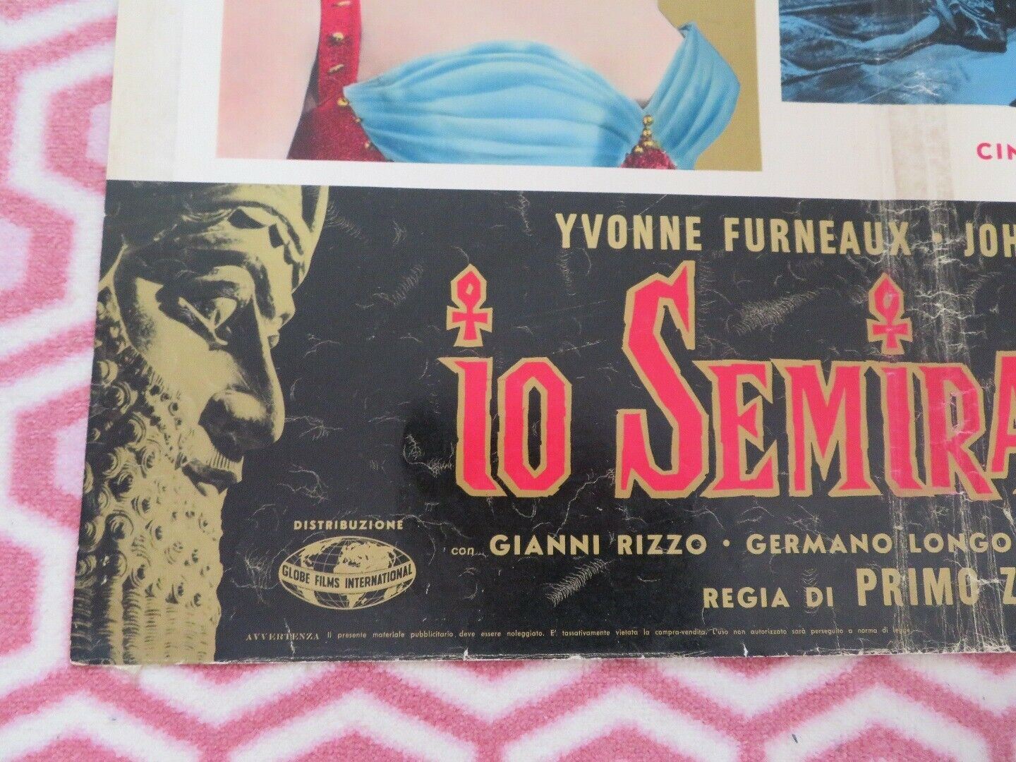 IO SEMIRAMIDE / Slave Queen of Babylon ITALIAN FOGLIO POSTER YVONNE FURNEUX 1963