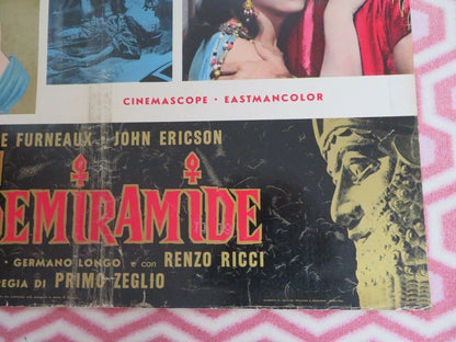 IO SEMIRAMIDE / Slave Queen of Babylon ITALIAN FOGLIO POSTER YVONNE FURNEUX 1963