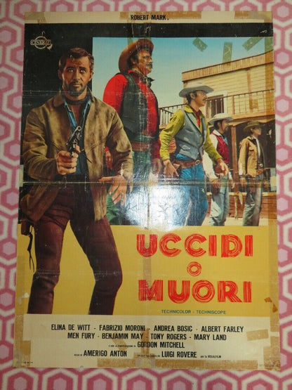 UCCIDI O MUORI / Kill or Be Killed ITALIAN FOGLIO POSTER ROBERT MARK 1966