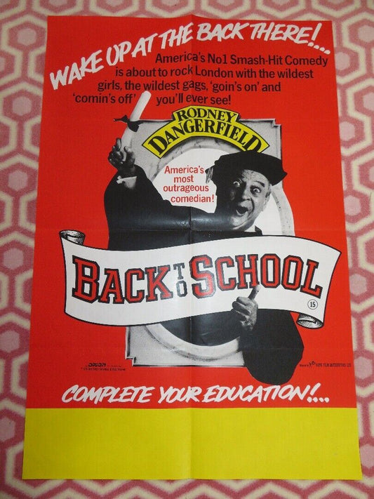 BACK TO SCHOOL UK DOUBLE CROWN POSTER RODNEY DANGERFIELD 1986