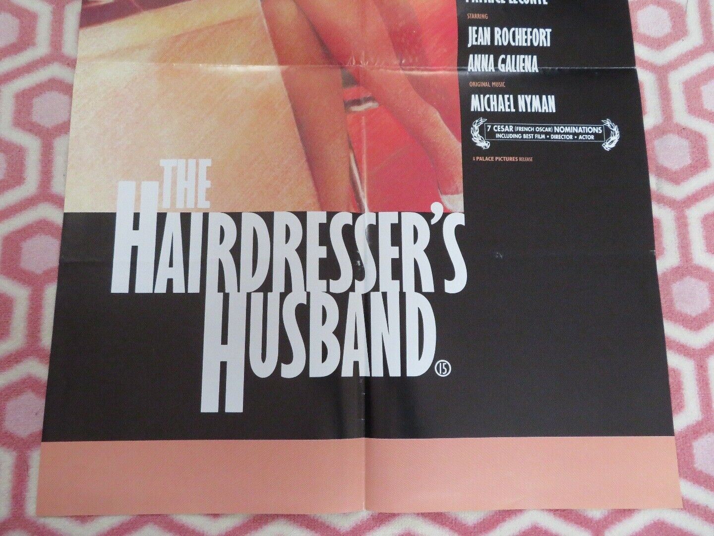 HAIRDRESSERS HUSBAND UK DOUBLE CROWN POSTER JEAN ROCHEFORT 1990