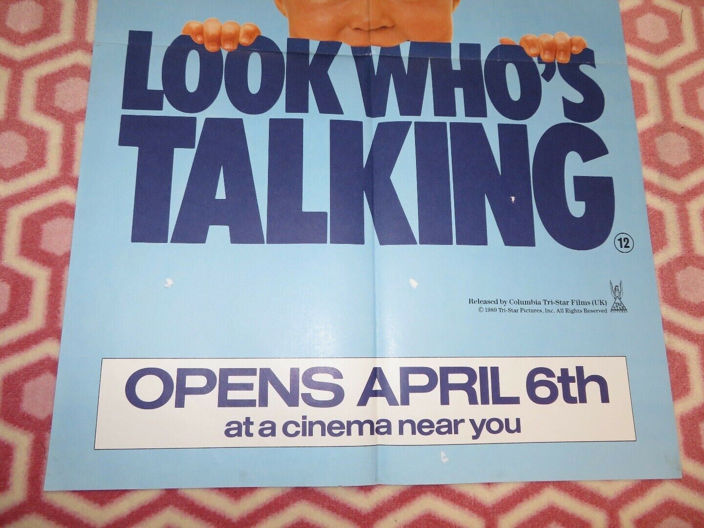 LOOK WHOS TALKING UK DOUBLE CROWN POSTER JOHN TRAVOLTA 1989