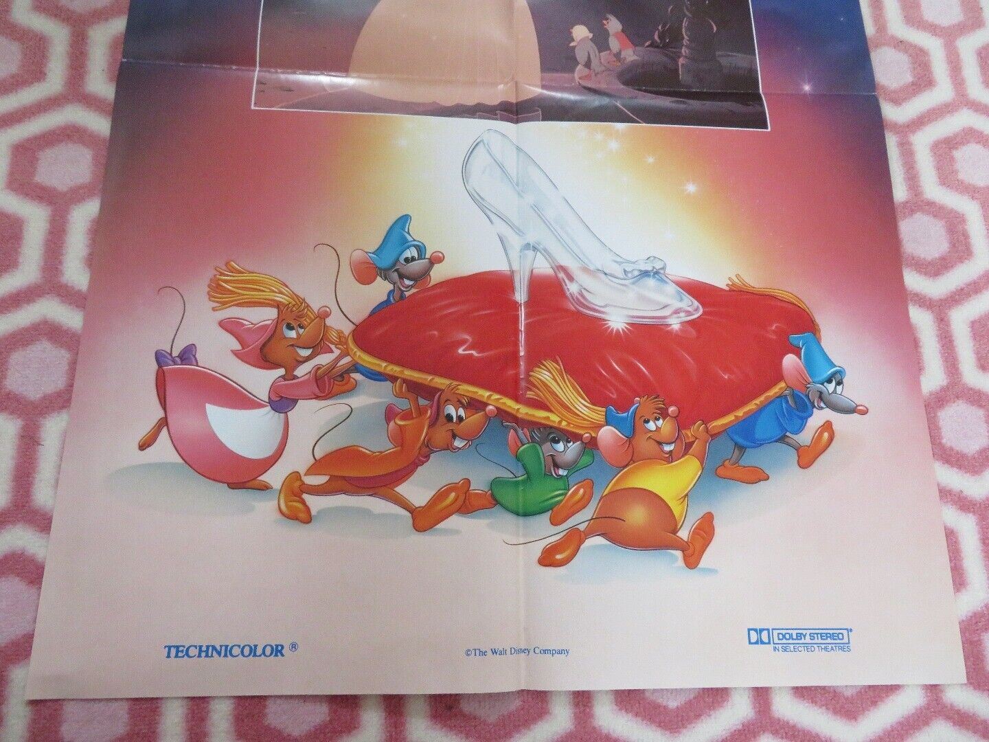 CINDERELLA UK DOUBLE CROWN POSTER ILENE WOODS DISNEY 1987