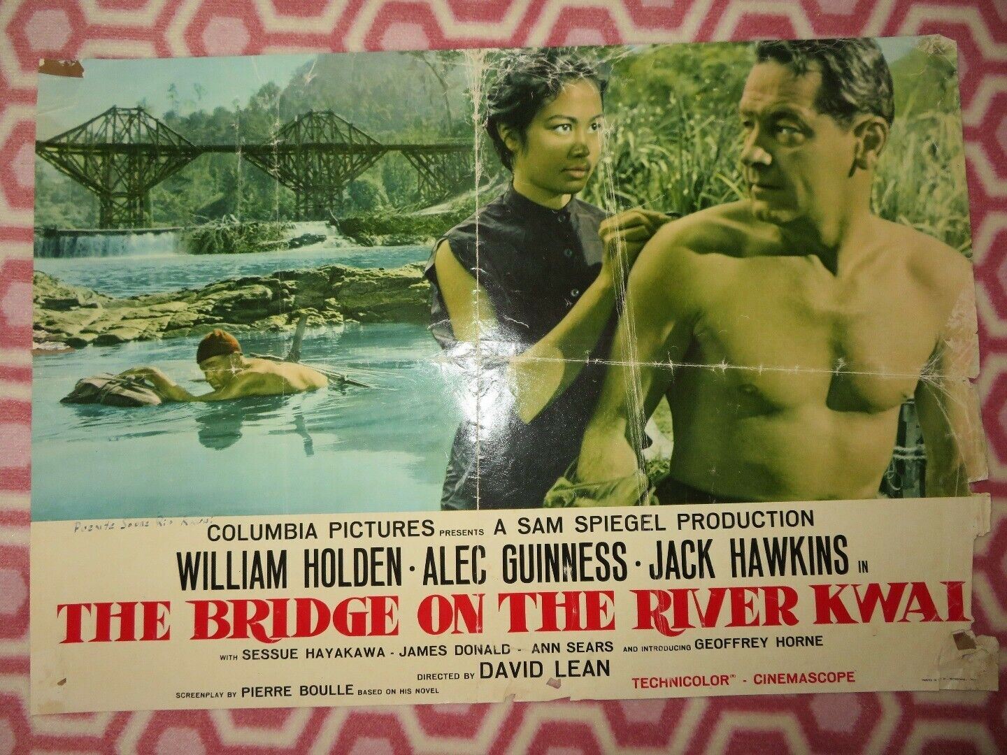 THE BRIDGE ON THE RIVER KWAI-b ITALIAN PHOTOBUSTA POSTER WILLIAN HOLDEN 1957