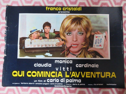 QUI COMINCIA L'AVVENTURA/ Blonde in Black Leather ITALIAN PHOTOBUSTA POSTER 1975