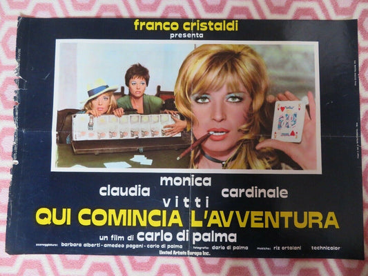 QUI COMINCIA L'AVVENTURA/ Blonde in Black Leather ITALIAN PHOTOBUSTA POSTER 1975