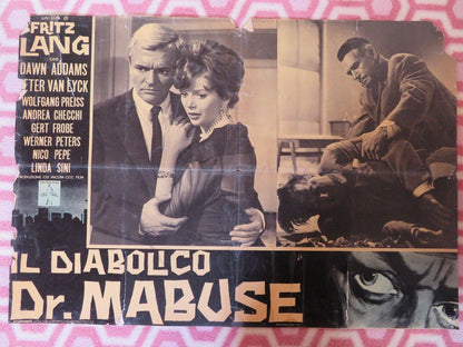 IL DIABOLICO DR. MABUSE ITALIAN PHOTOBUSTA POSTER DAWN ADDAMS PETER VAN EYCK '60