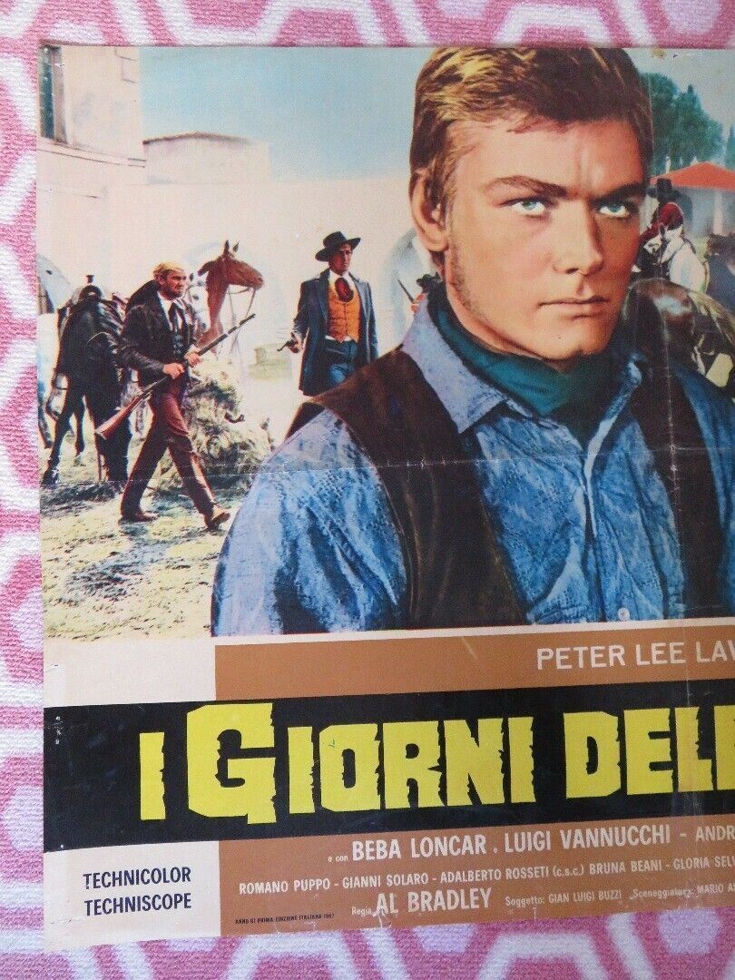 I GIORNI DELLA VIOLENZA ITALIAN PHOTOBUSTA POSTER PETER LEE LAWRENCE 1967