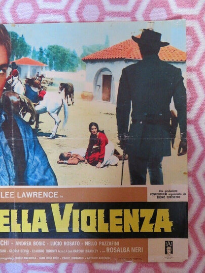 I GIORNI DELLA VIOLENZA ITALIAN PHOTOBUSTA POSTER PETER LEE LAWRENCE 1967