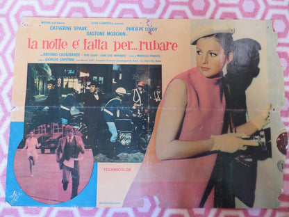 LA NOTTE E FATTA PER.. RUBARE ITALIAN PHOTOBUSTA POSTER CATHERINE SPAAK  1967