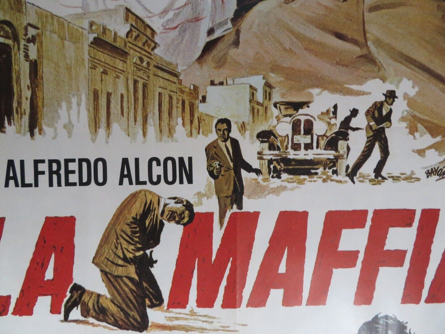 LA MAFFIA  ARGENTINIAN (42"x 29") POSTER  ALFREDO ALCON JOSE SLAVIN 1972