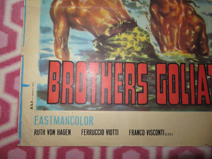 THE INVINCIBLE BROTHERS GOLIATH AND MACISTE ITALIAN (39.5"x 27") POSTER 1964