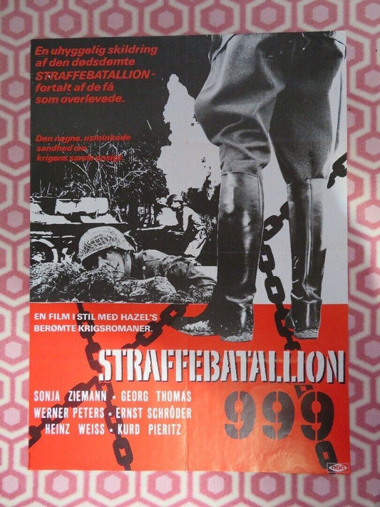 STRAFFEBATALLION 999 GERMAN POSTER (34"x 24") GEORG THOMAS 1960