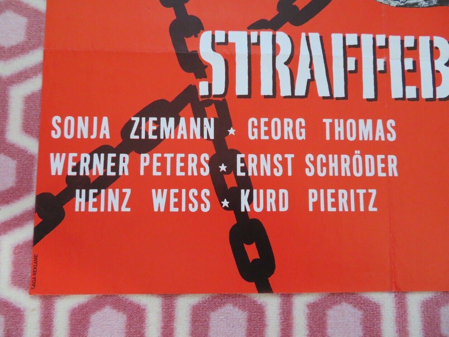 STRAFFEBATALLION 999 GERMAN POSTER (34"x 24") GEORG THOMAS 1960