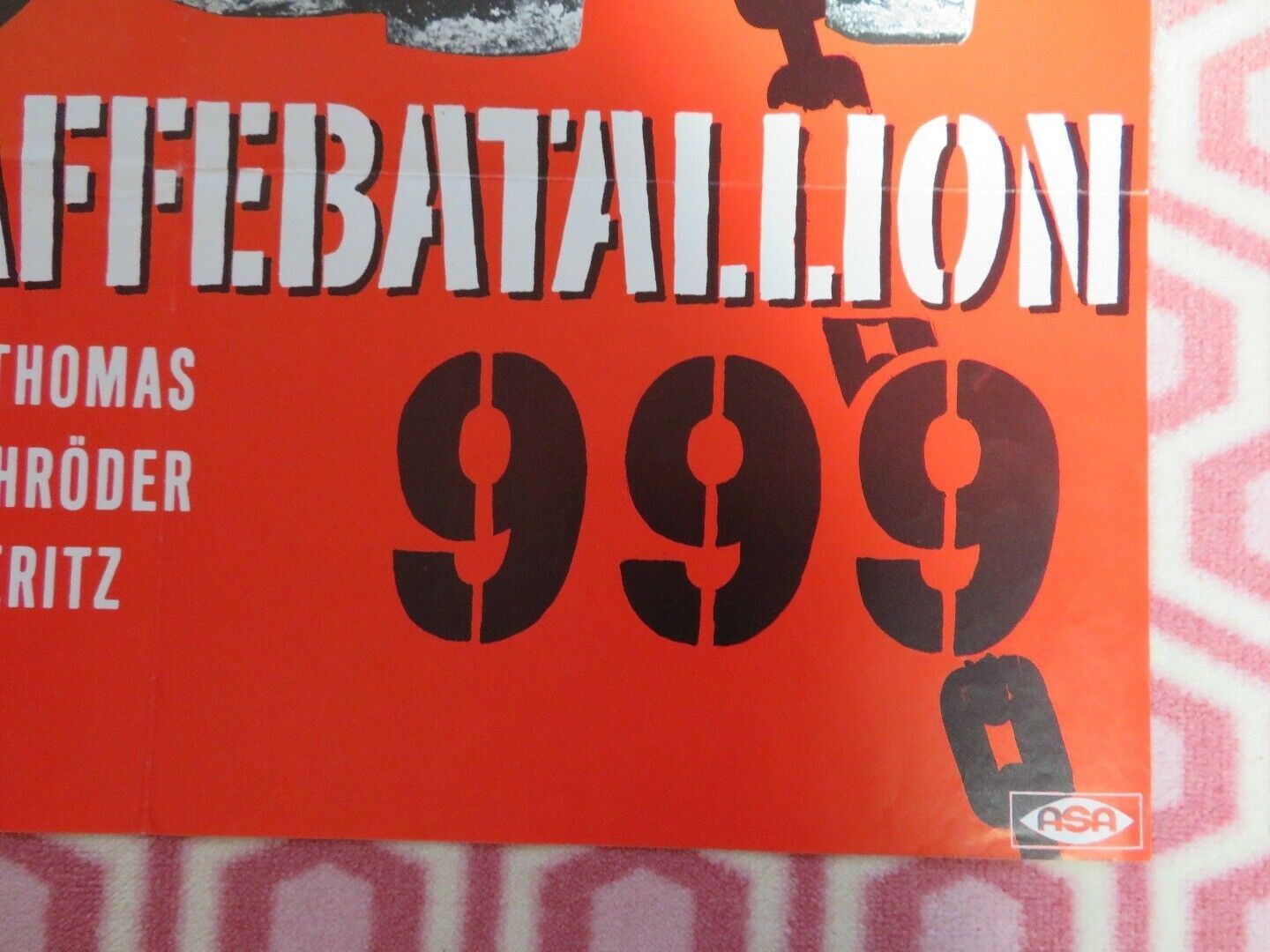 STRAFFEBATALLION 999 GERMAN POSTER (34"x 24") GEORG THOMAS 1960