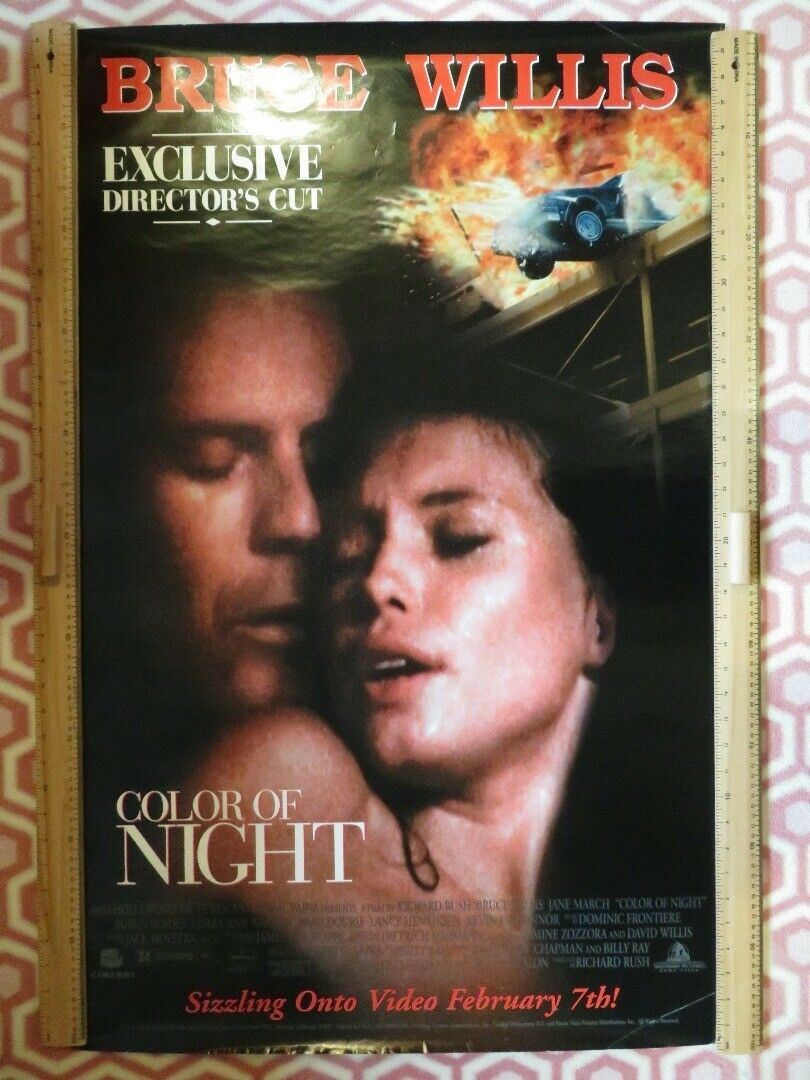 COLOR OF NIGHT US ONE SHEET ROLLED POSTER VHS DIRECTORS CUT  1994