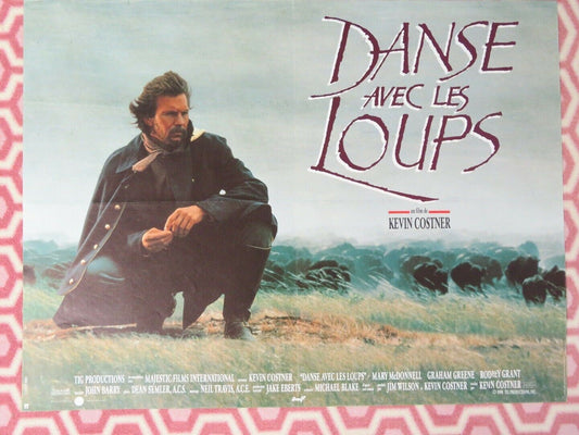 DANCES WITH WOLVES FRENCH MOYENNE (23.5"x 31") POSTER KEVIN COSSTNER  1991