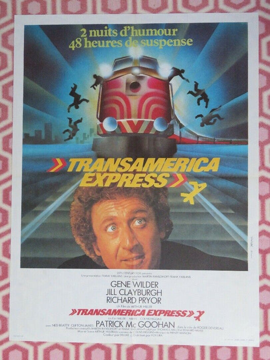 TRANSAMERICA EXPRESS / Silver Streak FRENCH MOYENNE  POSTER 1976 WILDER PRYOR