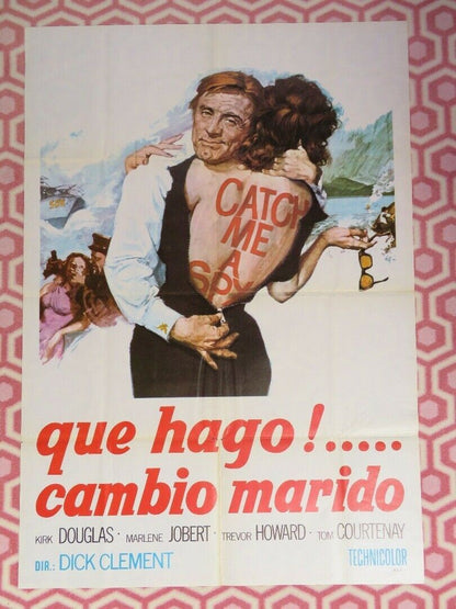 CATCH ME A SPY ARGENTINIAN ONE SHEET (39"x 27.5") POSTER KIRK DOUGLAS 1971