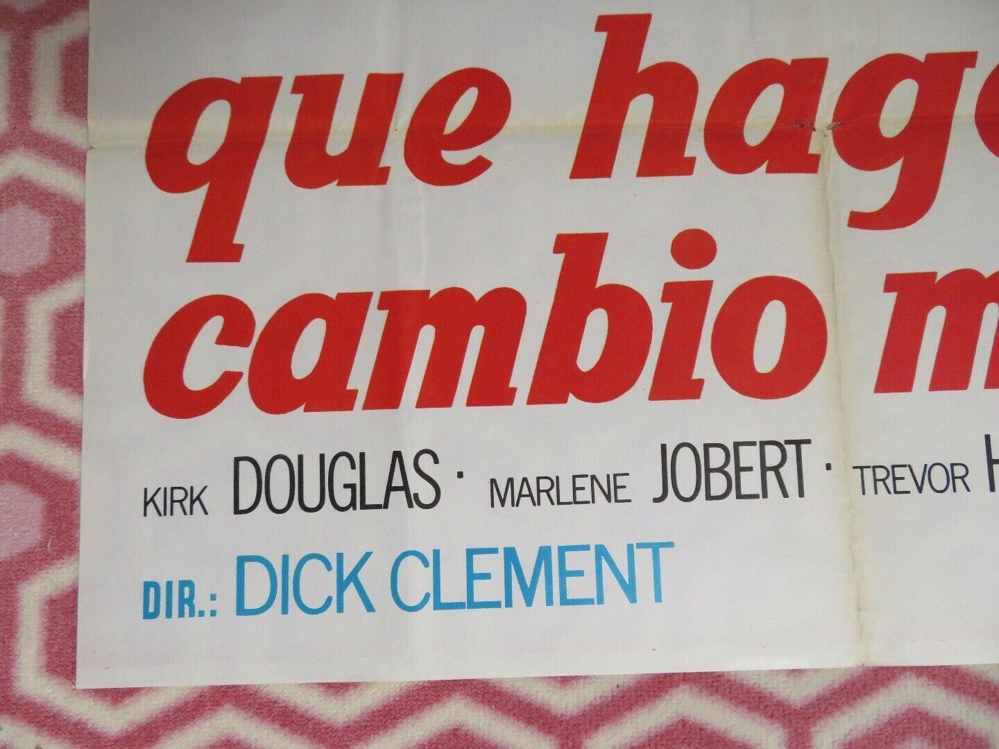 CATCH ME A SPY ARGENTINIAN ONE SHEET (39"x 27.5") POSTER KIRK DOUGLAS 1971