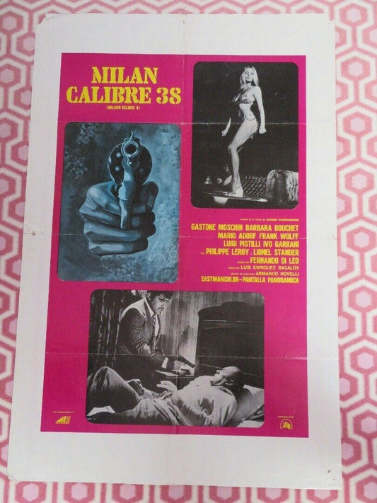 MILANO CALBRE 9 / Caliber 9 FRENCH (41"x 27") POSTER ROLLED BARBARA BOUCHET 1972