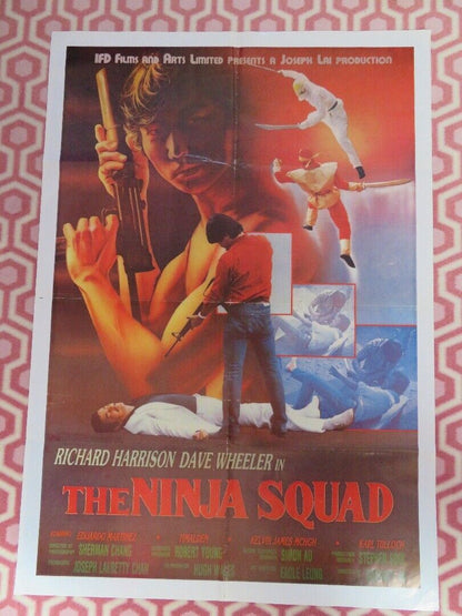 THE NINJA SQUAD HONG KONG (39"x 27") POSTER RICHARD HARRISON DAVE WHEELER 1986