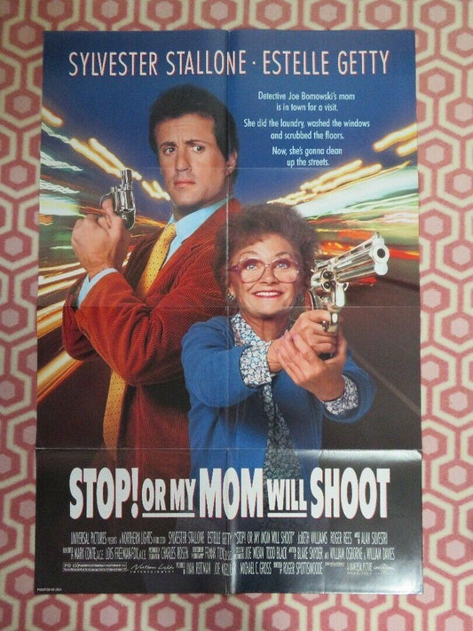 STOP! OR MY MOM WILL SHOOT US ONE SHEET POSTER SYLVESTER STALLONE 1992