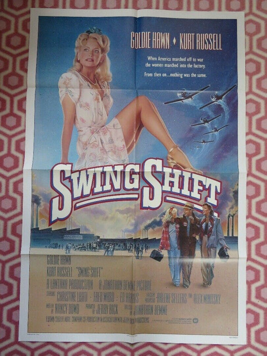 SWING SHIFT US ONE SHEET POSTER 1984 GOLDIE HAWN KURT RUSSELL