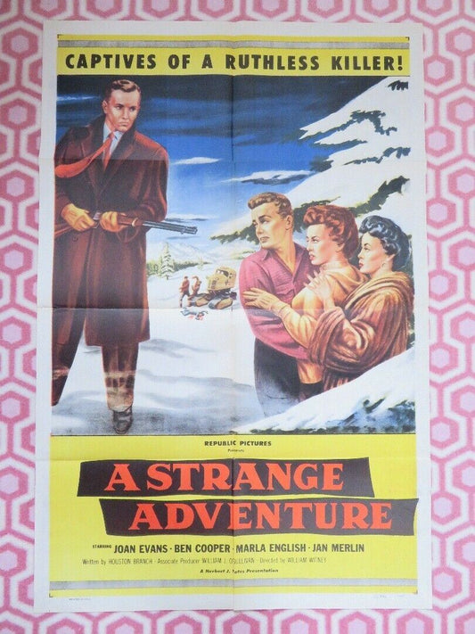 STRANGE ADVENTURE US ONE SHEET POSTER JOAN EVANS BEN COOPER 1956