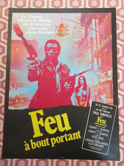 FEU A BOUT PORTANT/ Gordon's War FRENCH MOYENNE (30.5"x 22.5") POSTER 1973