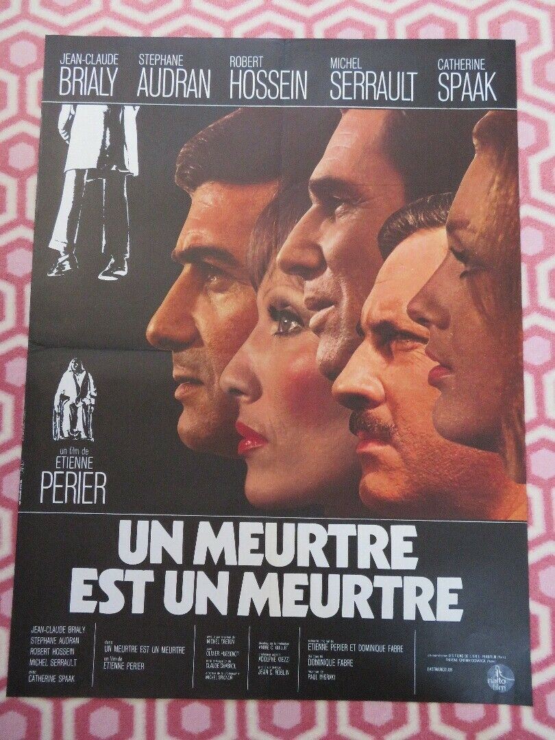 UN MEURTRE EST UN MEURTRE / Murder Is a Murder FRENCH MOYENNE POSTER 1972