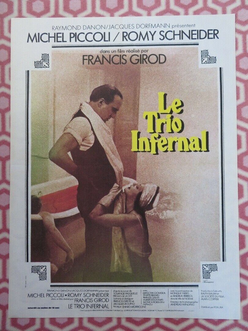 LE TRIO INFERNAL /The Infernal Trio FRENCH MOYENNE (31"x 23.5") POSTER 1974