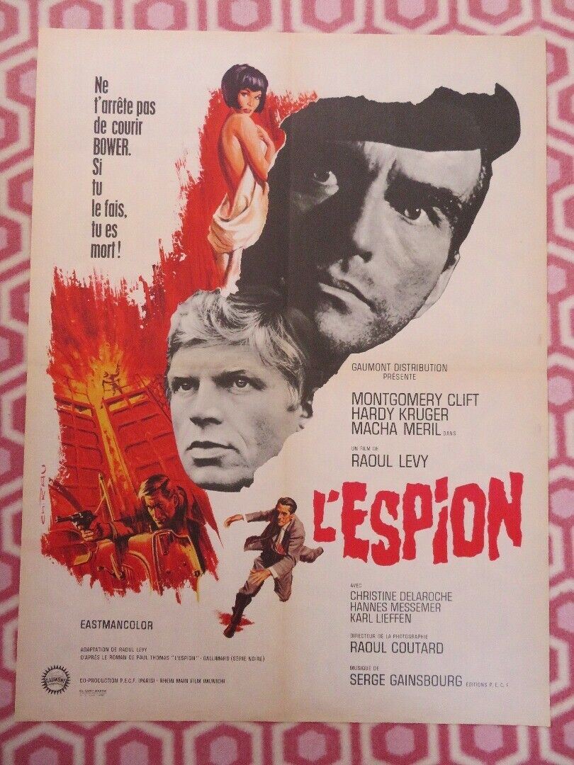 L'ESPION/ The Defector FRENCH MOYENNE (31.5"x 23.5") POSTER MONTGOMERY CLIFT '66