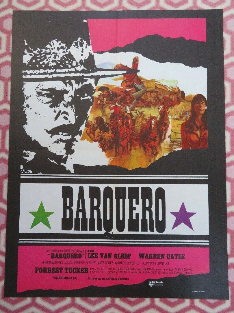 BARQUERO FRENCH MOYENNE (29.5"x 22") POSTER LEE VAN CLEEF WARREN OATES 1970