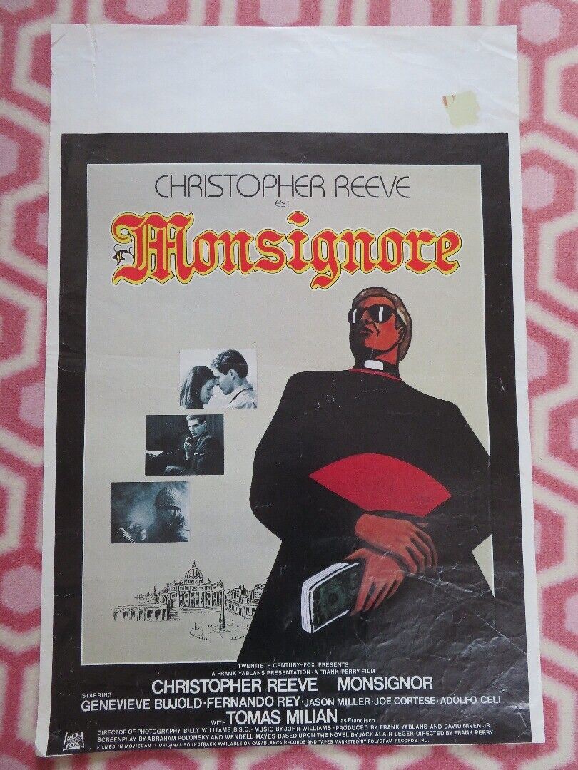 MONSIGNOR BELGIUM (20.5"x 14") POSTER CHRISTOPHER REEVE 1982