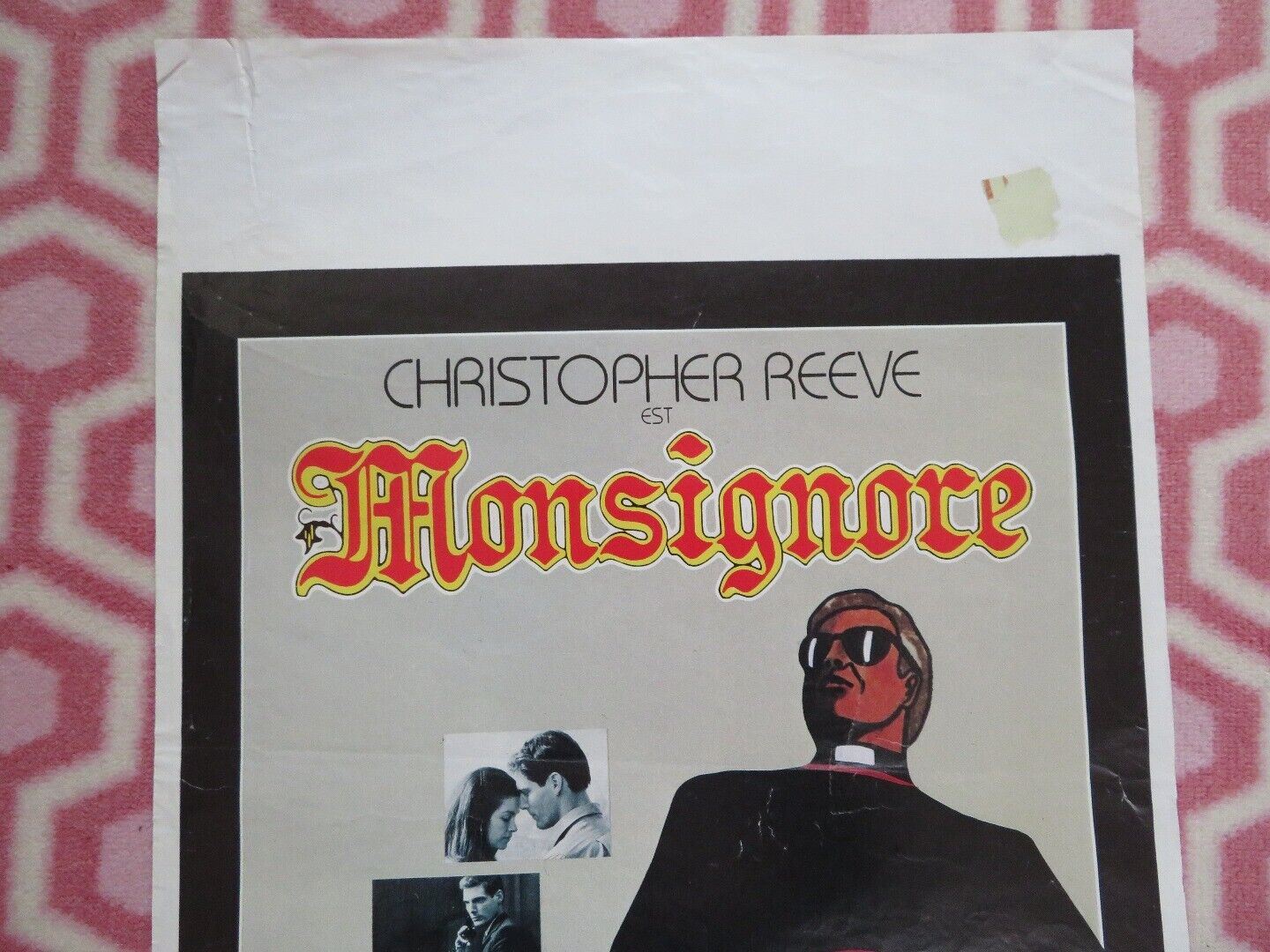 MONSIGNOR BELGIUM (20.5"x 14") POSTER CHRISTOPHER REEVE 1982