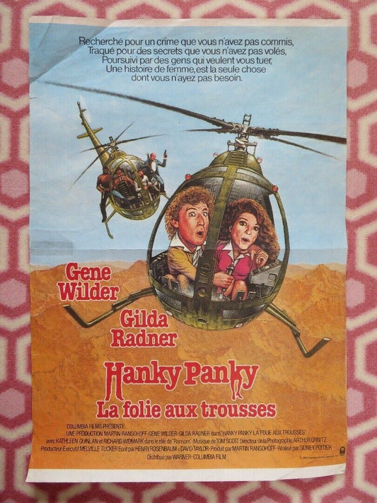 HANKY PANKY BELGIUM (21"x 14.5") POSTER GENE WILDER GILDA RADNER 1982