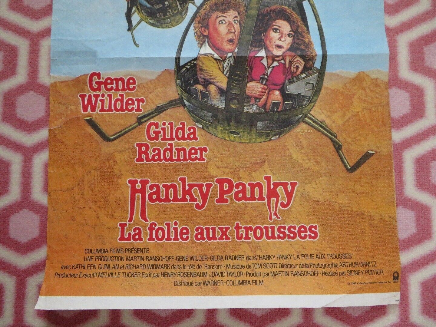 HANKY PANKY BELGIUM (21"x 14.5") POSTER GENE WILDER GILDA RADNER 1982