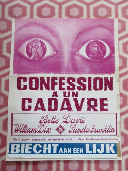 CONFESSION A UN CADAVRE/ THE NANNY BELGIUM (18.5"x 14.5") POSTER HAMMER HORROR