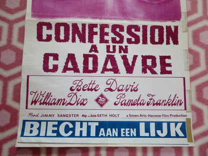 CONFESSION A UN CADAVRE/ THE NANNY BELGIUM (18.5"x 14.5") POSTER HAMMER HORROR