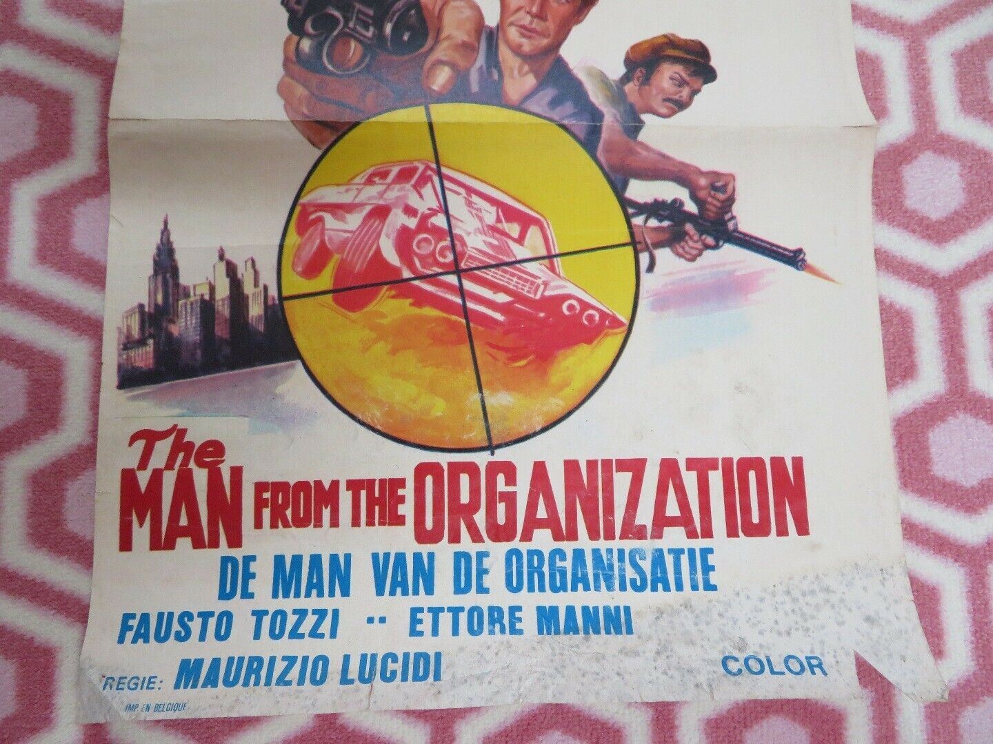 THE MAN FROM THE ORGANIZATION/ Street People BELGIUM (21.5"x 14.5") POSTER 1976